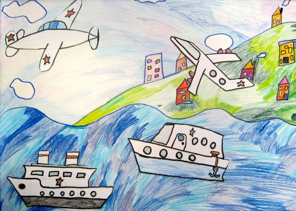 Детский рисунок - Подготовка к Великому Празднику