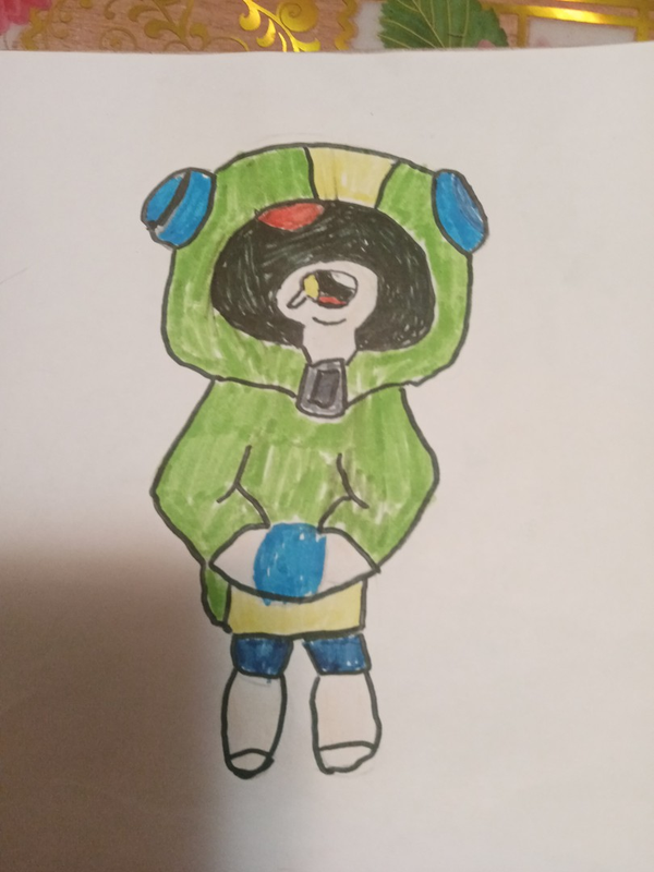 Детский рисунок - Brawl Stars Леон
