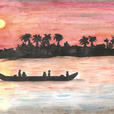 Рисунок "Летний вечер" на конкурс "Конкурс творческого рисунка “Свободная тема-2019”"