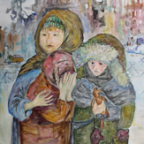 Рисунок "Дети войны" на конкурс "Конкурс детского рисунка “75 лет Великой Победе!”"
