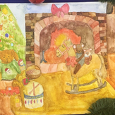 Рисунок "Новогодняя атмосфера" на конкурс "Конкурс рисунка "Новогоднее Настроение 2017""