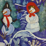 Рисунок "Снеговики" на конкурс "Конкурс детского рисунка “Новогодняя Открытка-2019”"