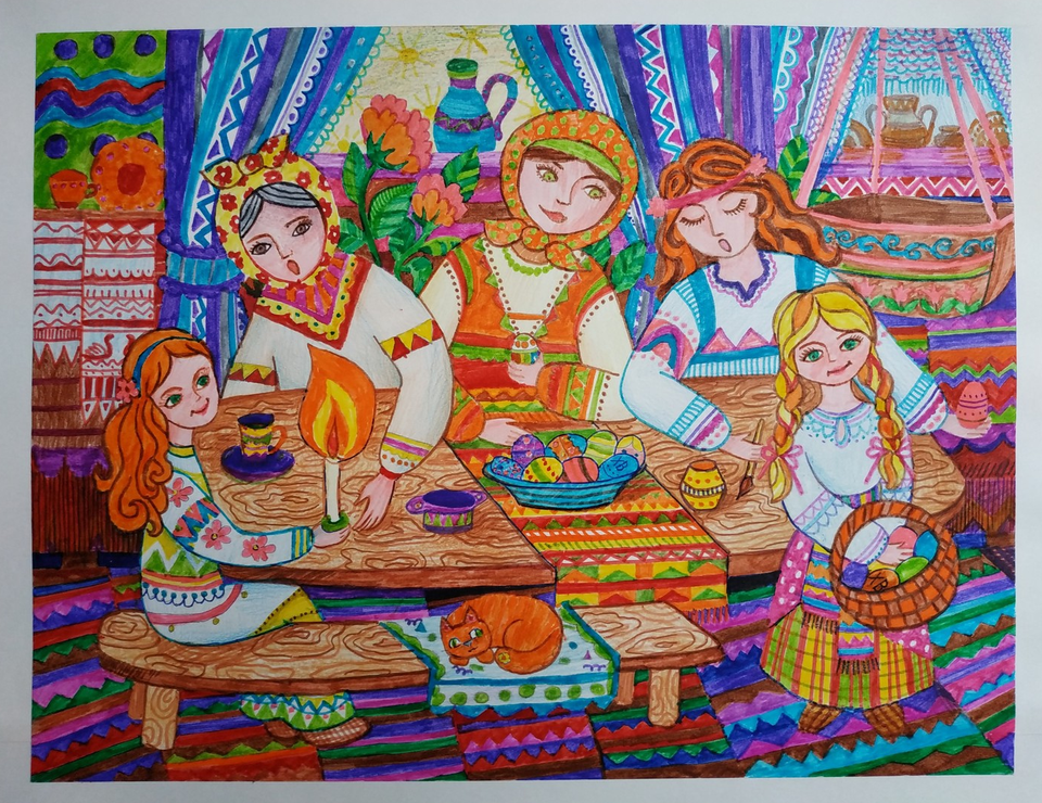 Детский рисунок - Наши традиции