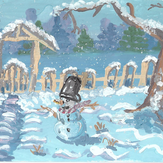 Рисунок "Зимний день" на конкурс "Конкурс рисунка "Новогоднее Настроение 2017""