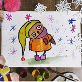 Рисунок "новогодний совёнок" на конкурс "Конкурс рисунка "Новогоднее Настроение 2017""