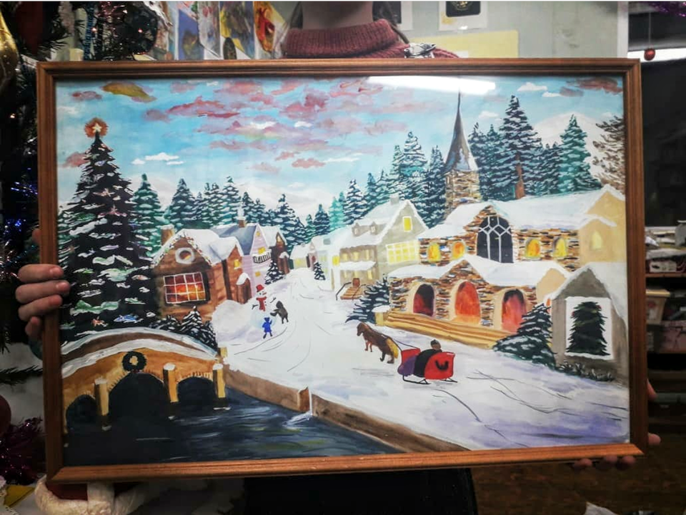 Детский рисунок - В канун Рождества