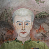 Рисунок "Герой" на конкурс "Конкурс детского рисунка “75 лет Великой Победе!”"