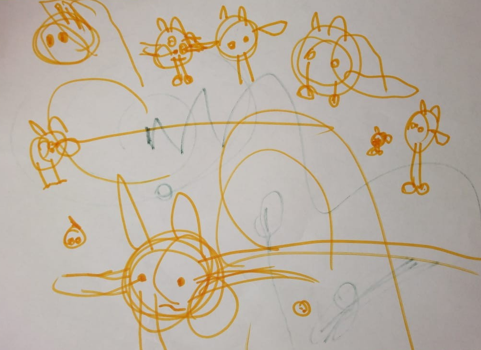 Детский рисунок - мои игрушки