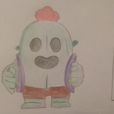 Рисунок "Спайк" на конкурс "Конкурс рисунка по игре Brawl Stars - “Биби и Беа: Герой или злодей?”"