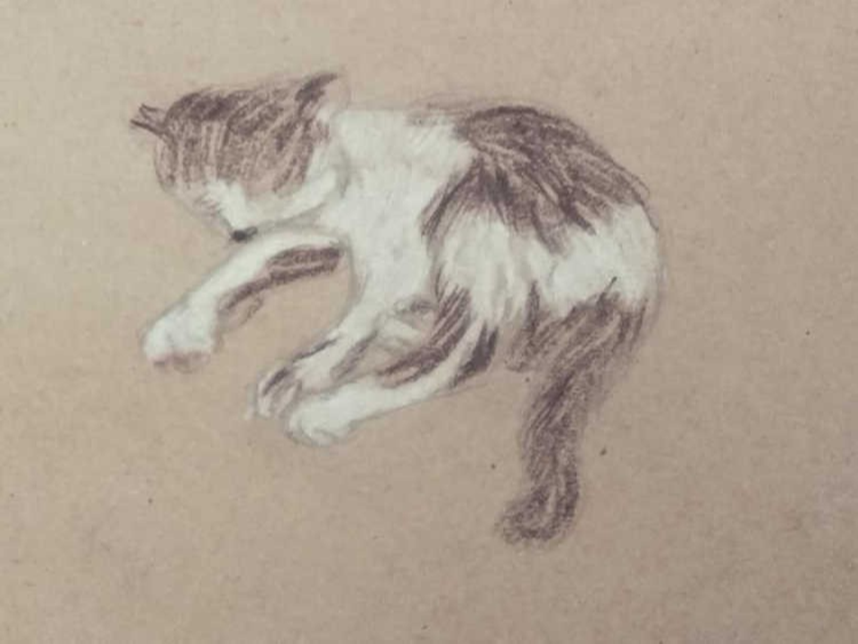 Детский рисунок - кот Чарли