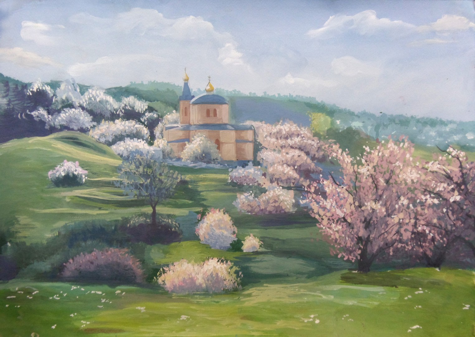 Детский рисунок - Родные просторы