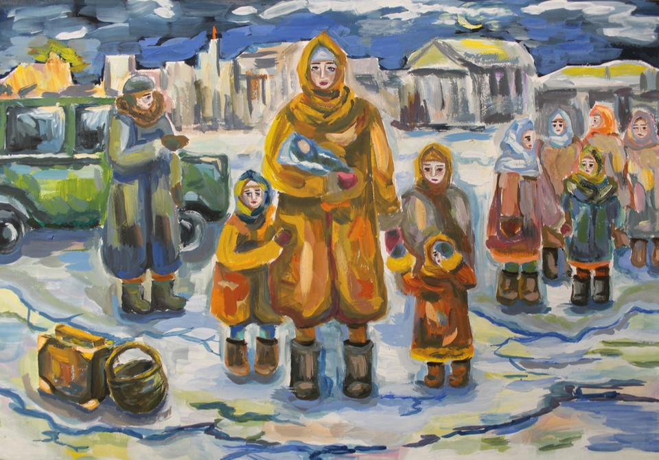 Детский рисунок - Дорога жизни