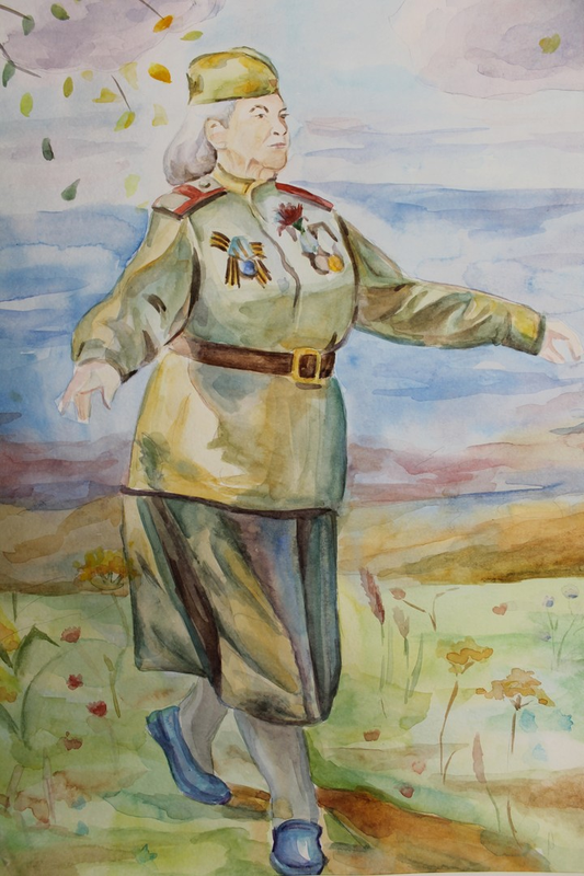 Детский рисунок - Танец Победы