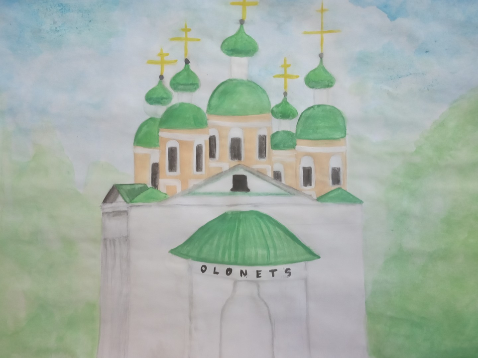 Детский рисунок - Смоленский собор