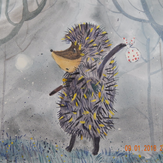 Рисунок "Ёжик в тумане" на конкурс "Конкурс детского рисунка "Мультяшки 2017""