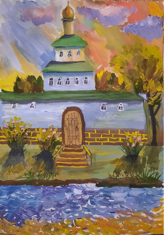 Детский рисунок - Краски осени