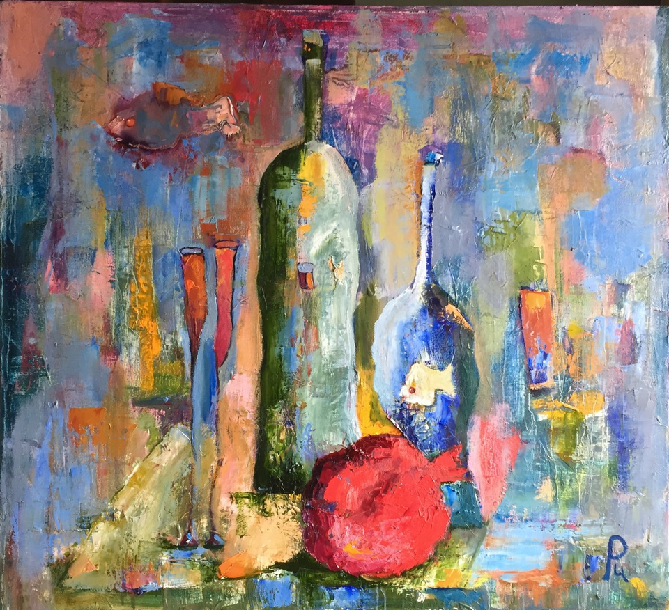 Рисунок - Натюрморт с рыбами