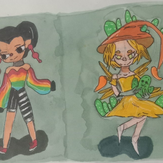 Рисунок "Девочки" на конкурс "Конкурс творческого рисунка “Свободная тема-2020”"