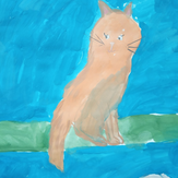 Рисунок "Котик" на конкурс "Конкурс детского рисунка "Рисовашки - 1-6 серии""
