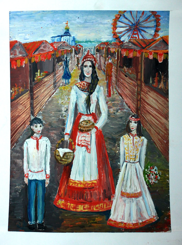 Детский рисунок - Национальный праздник Акатуй в Чебоксарах