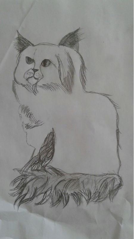 Детский рисунок - Кошка