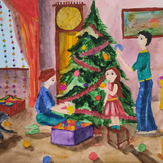 Рисунок "Новый год" на конкурс "Конкурс творческого рисунка “Свободная тема-2021”"