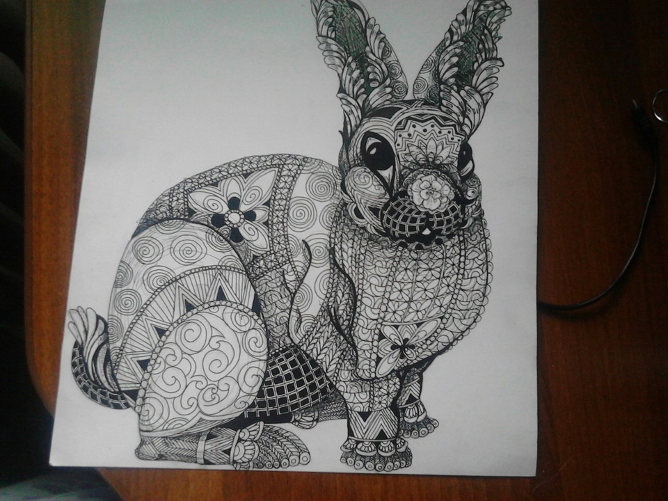 Детский рисунок - Заяц