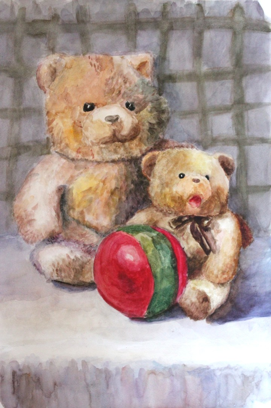 "Плюшевые мишки" (бум., акв.)