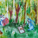 Рисунок "школа зайчат" на конкурс "Супер-конкурс детского рисунка "Школа Зверят""