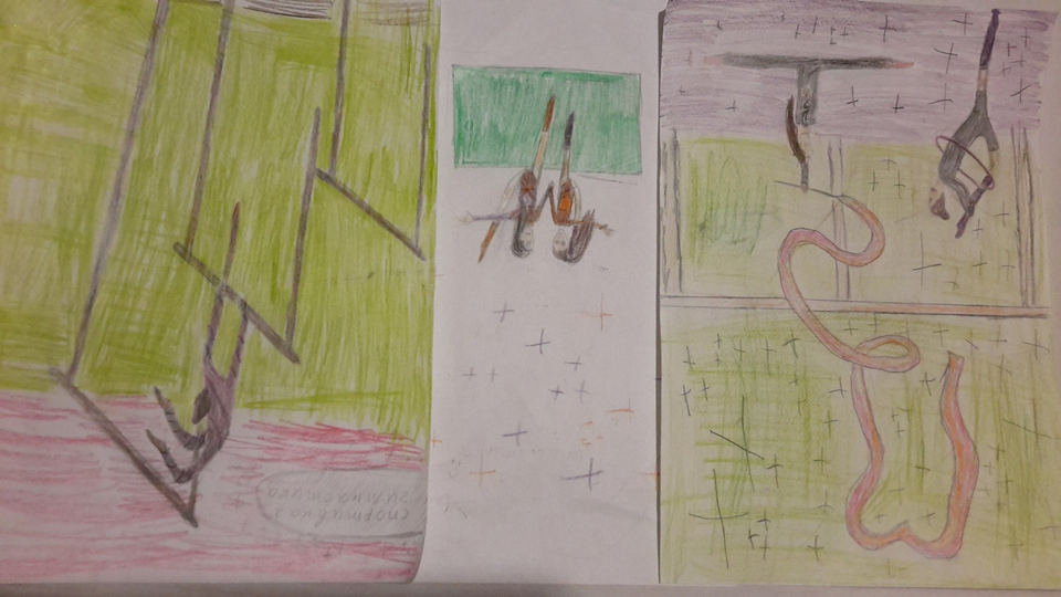 Детский рисунок - Моя гимнастика