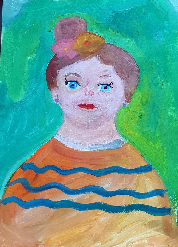 Детский рисунок - моя любимая мама