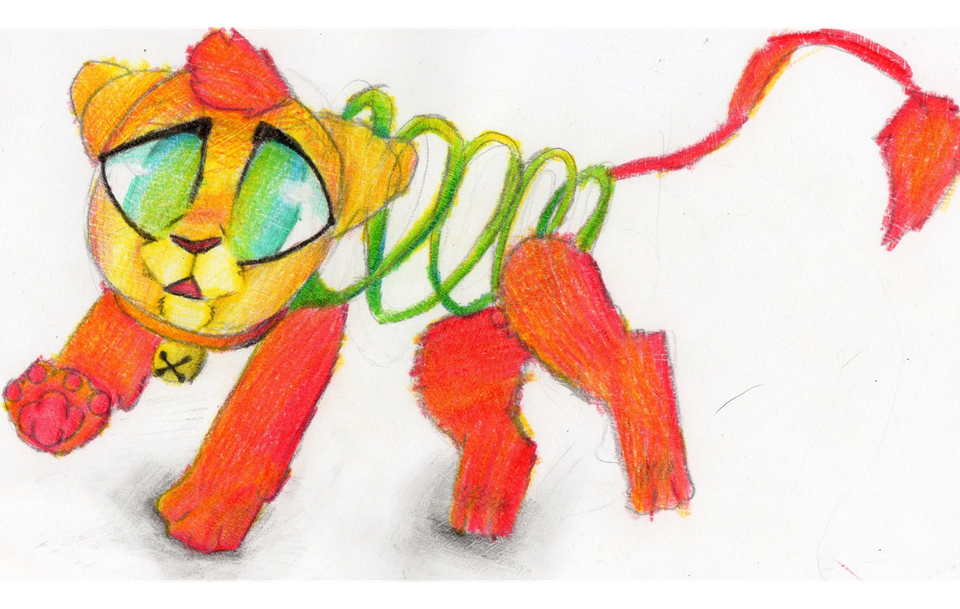 Детский рисунок - Пружинка
