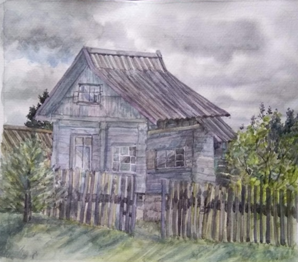 Детский рисунок - Деревенски дом
