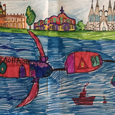 Рисунок "Воспоминание о Барселоне" на конкурс "Конкурс творческого рисунка “Свободная тема-2020”"