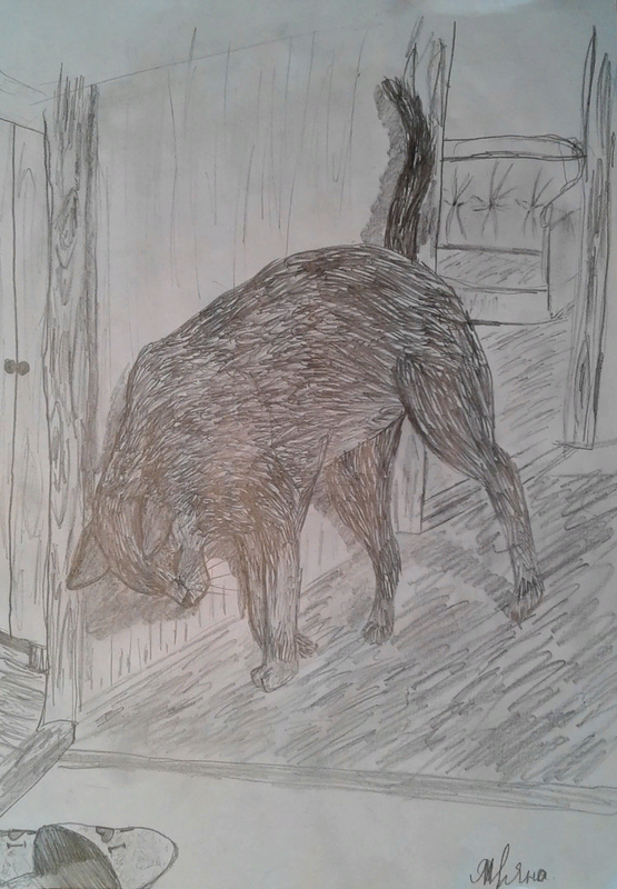 Детский рисунок - Котя