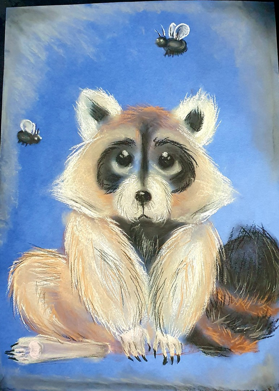 Детский рисунок - Енотик