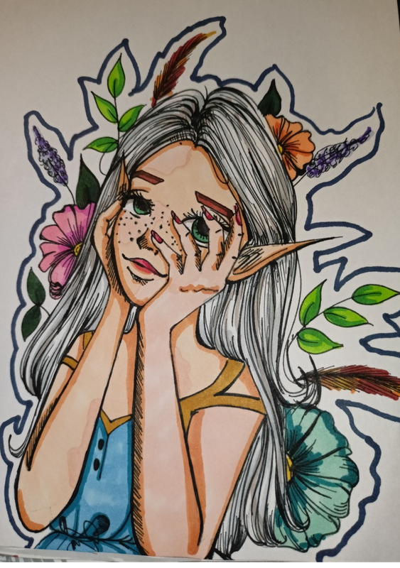 Детский рисунок - Эльф
