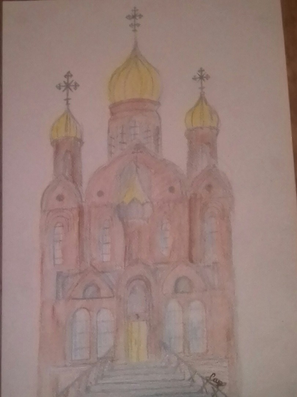 Детский рисунок - Кемерово достопримечательность Собор